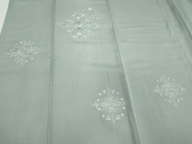 平和屋着物○中国三大刺繍 総刺繍 スワトウ刺繍 訪問着 菱草花
