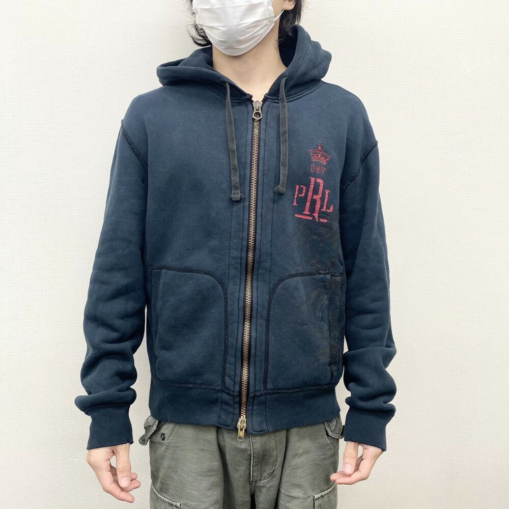 ポロラルフローレン ポニー ロゴ刺繍 フーディ ジップアップ パーカー 裏起毛 ラルフローレン POLOロゴ裏起毛ジップパーカー - ラルフ