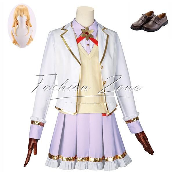 ◆アイカツ アイドルカツドウ 風 星宮いちご JK制服 コスプレ衣装 ウィッグ 靴 cosplay ハロウィン 演出服 変装