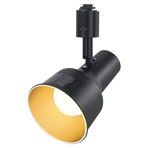 電球色_ブラック-1個入 DiCUNO ダクトレール用 スポットライト E26口金 LED電球付き 60W相当 9W 電球色 2700K ライティングバー用スポットライト レールライト 照明器具 角度調節 ブラック 1個入