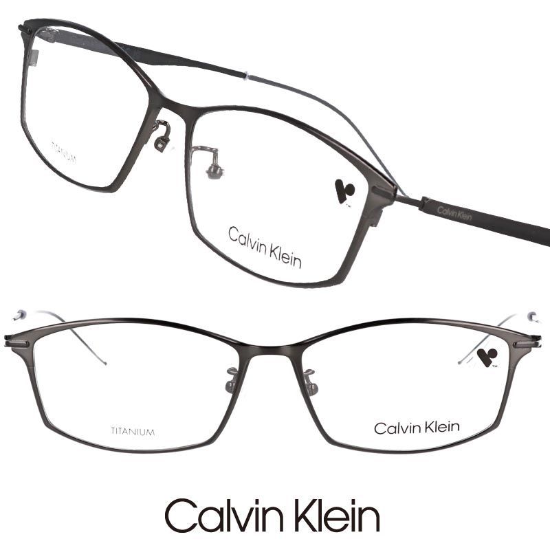 Calvin Klein カルバンクライン ck21134a 009 ガンメタブラック 軽量 丈夫 チタン 眼鏡 メガネ 眼鏡フレーム メガネフレーム シーケー ck ブランド お洒落 オシャレ シンプル ビジネス ギフト プレゼント