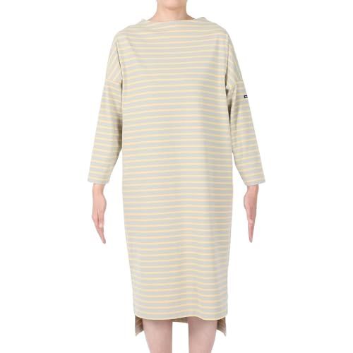 丁寧な ヘリーハンセン ワンピース ロングスリーブ HHボーダーワンピース W L|S HH Border One Piece レディース HW32417 ペプルグレー|アンバーイエロー L 最新型