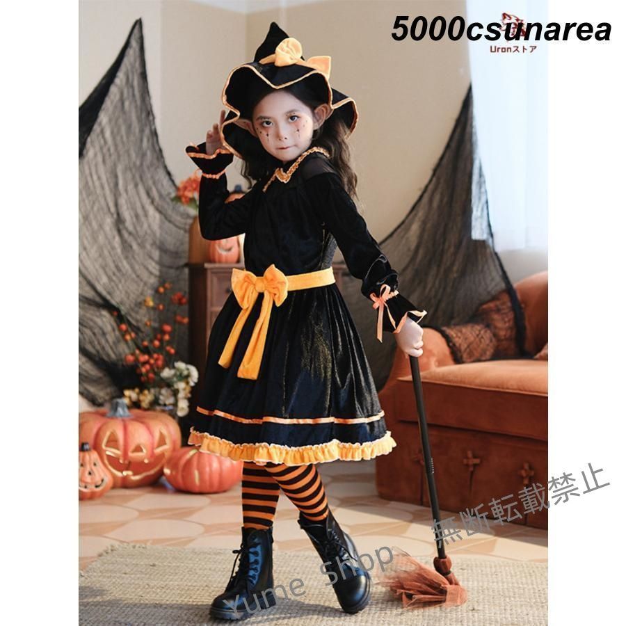 ハロウィン 魔女 仮装 悪魔 かわいい ワンピース 怖い 吸血鬼 3点セット コスチューム 帽子 イベント 4点セット 長袖 ドレス かぼちゃ 子供ドレス 女の jshx15 USTAUSTRALIA_COM_AU