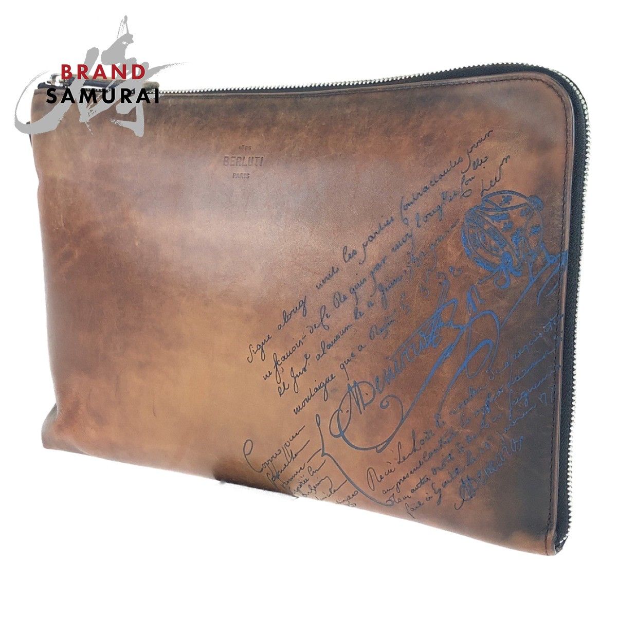 Berluti ニノ GM スクリットレザー クラッチ バッグ・カバン（メンズ