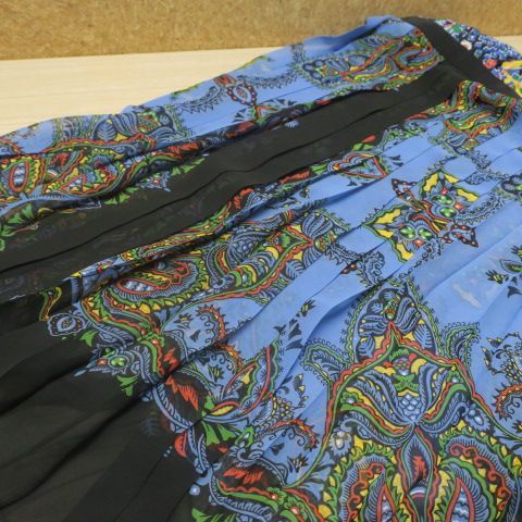 sacai サカイ ペイズリー柄 プリーツスカート GULLKHAN_COM