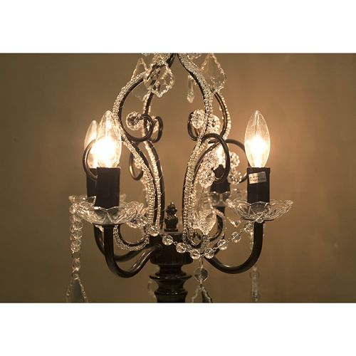 LED電球対応☆ガラスシャンデリア☆4灯テーブルランプ ケウェウス