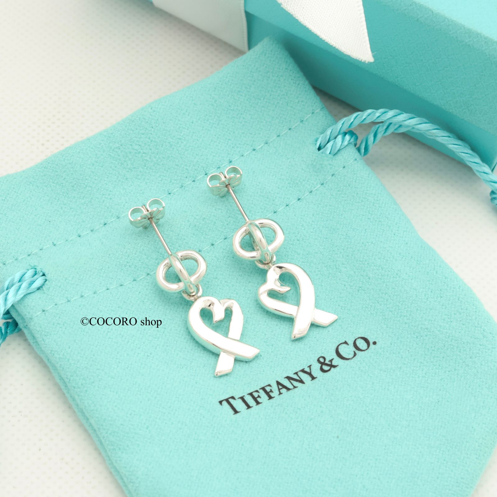 美品】ティファニー TIFFANY&Co. ラビング ハート パロマピカソ ダングル スタッド ピアス AG925 - メルカリ