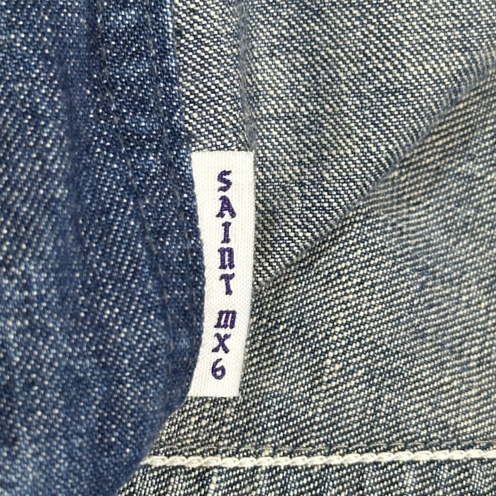 SAINT MICHAEL(セントマイケル) 24SS SAINT DENIM PANTS BLUE ダメージ