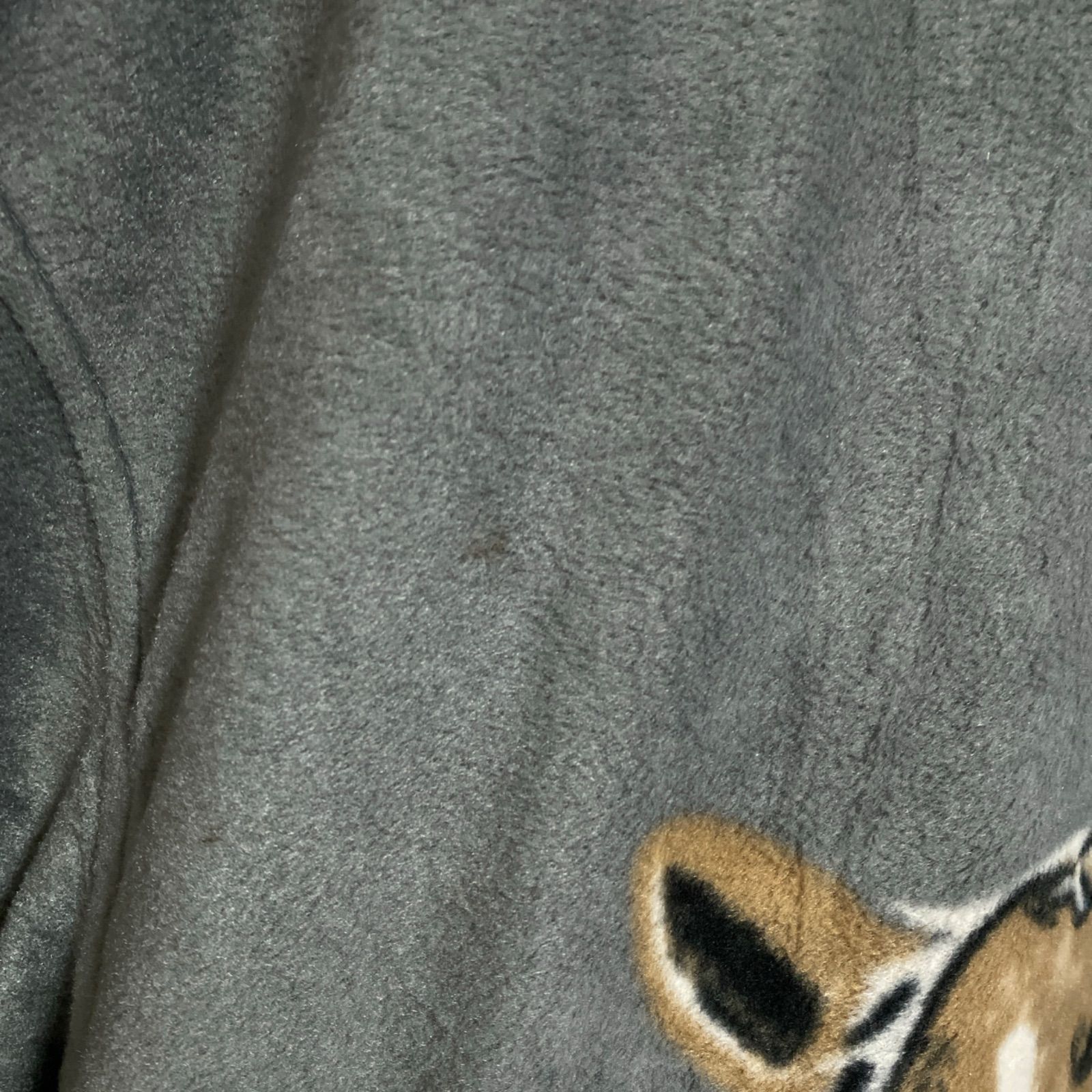 アニマル 馬柄 フリース ジャケット ジップアップ 総柄 90s アウター ビックシルエット メンズ 古着 2XL GULLKHAN_COM