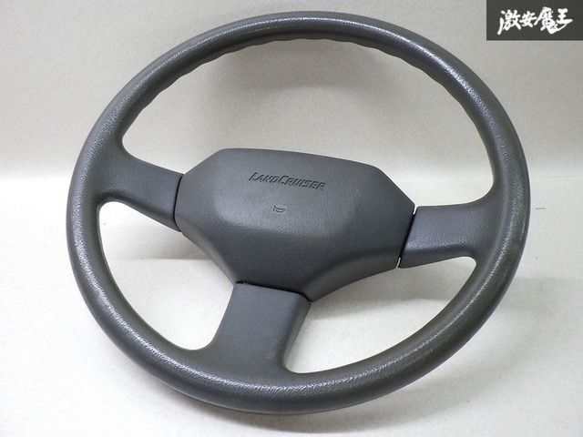 トヨタ純正 KZJ78 ランドクルーザープラド ランクルプラド ステアリングハンドル ステアリングホイール ウレタングレー 棚2N24