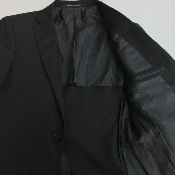 ユナイテッドアローズ/green label relaxing★春夏スーツ/上下セットアップ【上42/下72/黒/シャドーストライプ】背抜き/Set up◆cBH582 ユナイテッドアローズ/green label relaxing☆春夏スーツ/上下