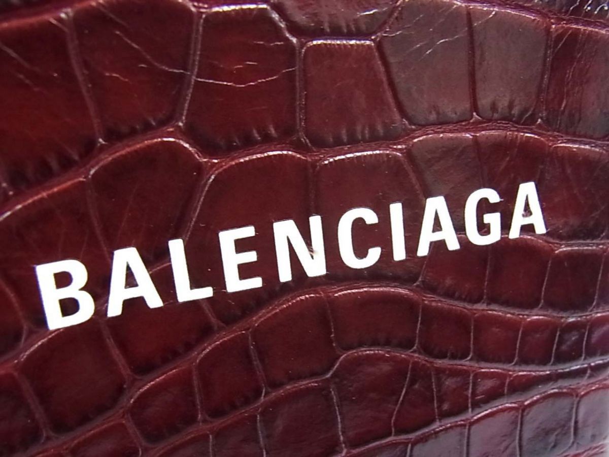 定価153.000円☆BALENCIAGA ロゴ ミニショッピングバッグ フォン