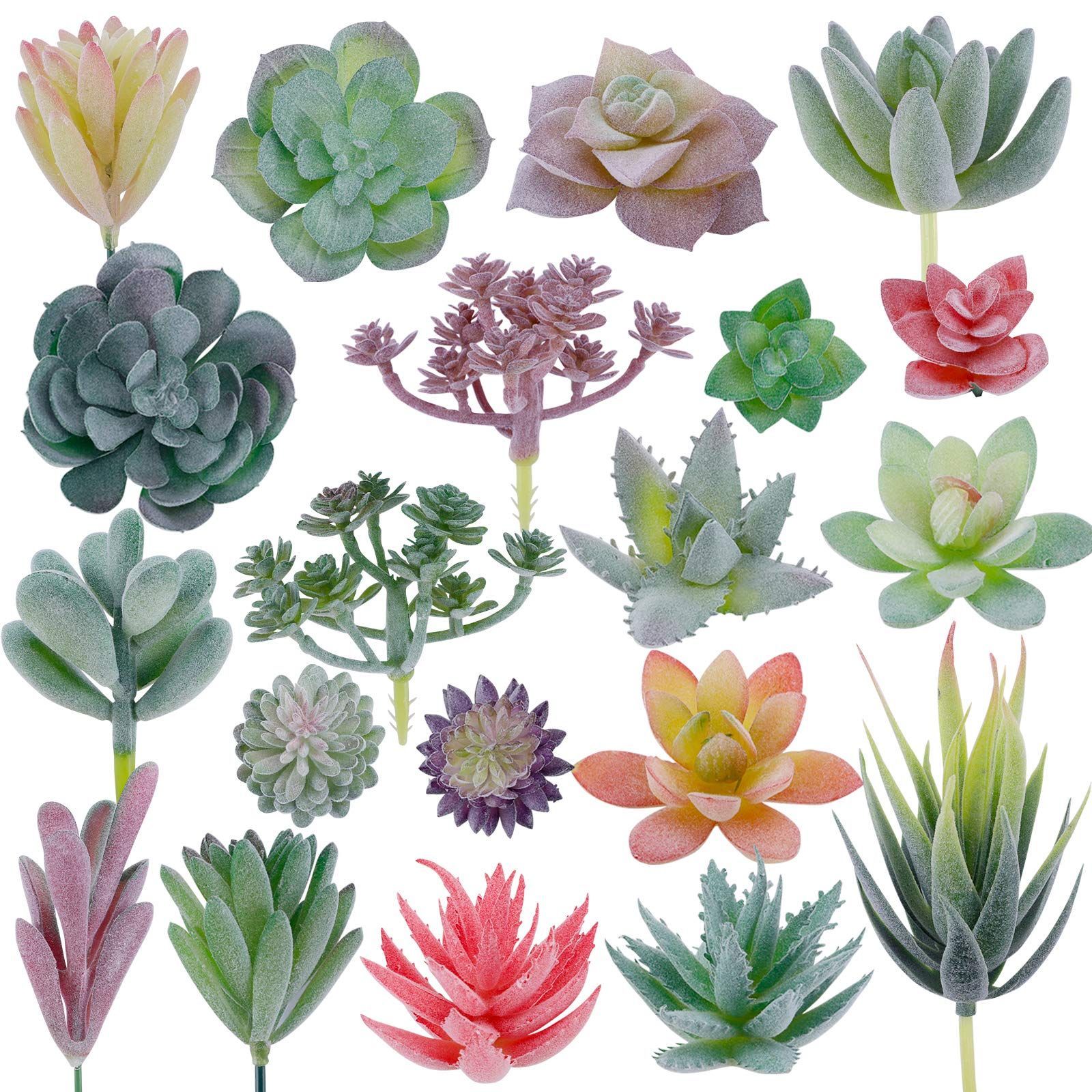 新着商品 人工植毛多肉植物 ミニフェイク多肉植物 フェイク 装飾 20個 DIYクラフト ホームフローラルウォールガーデンアレンジ CEWOR オフィス装飾 鉢なし