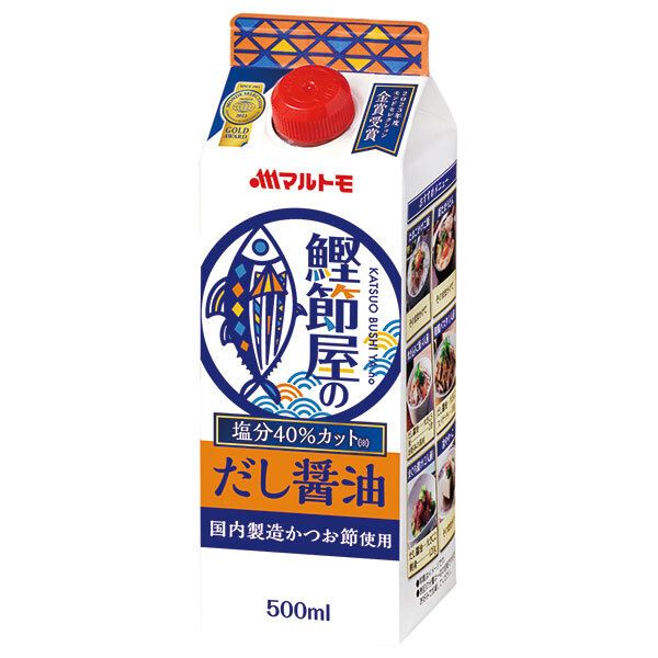 マルトモ 鰹節屋のだし醤油 500ml紙パック×15本入× 2ケース ｜ 一般食品 調味料 だし醤油