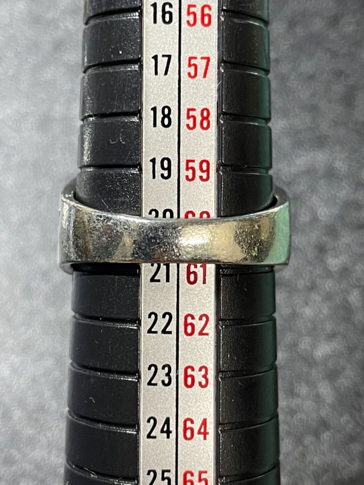 ヴィンテージ アンティーク ルビー レッド シルバー リング 20号