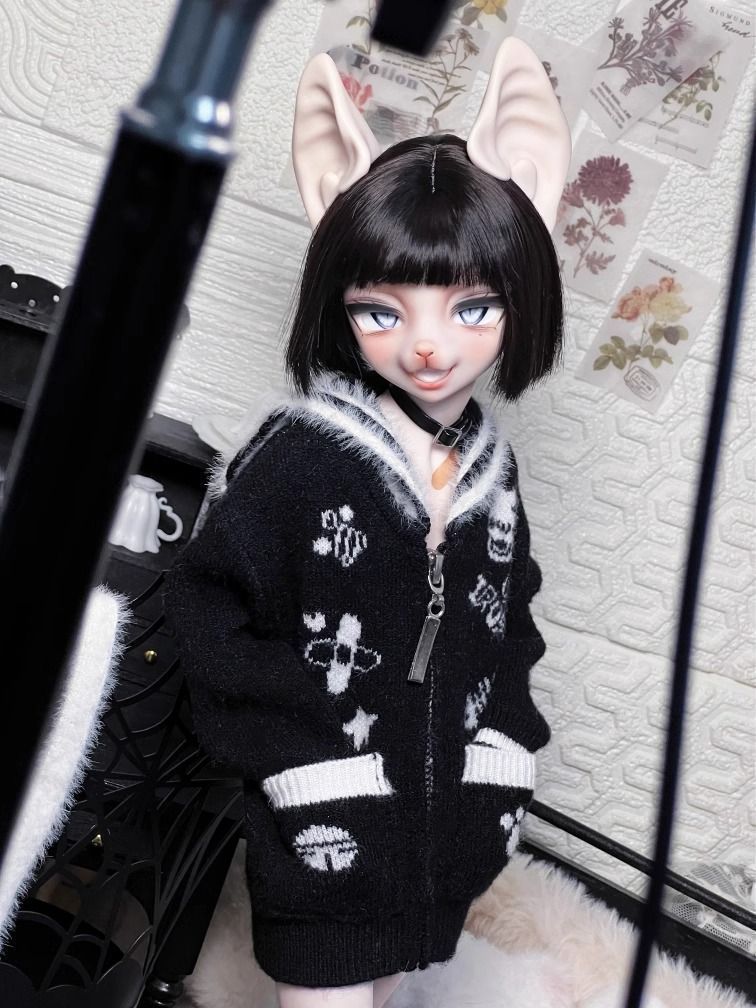 大学生 割引 ドール服 ディーラー製 1/4 ブラック 球体関節人形 MDD kumako 着せ替え服・アウトフィット