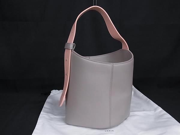 VASIC ヴァジック MARY レザー ワンハンドル ハンドバッグ レディース グレージュ系 FJ7587