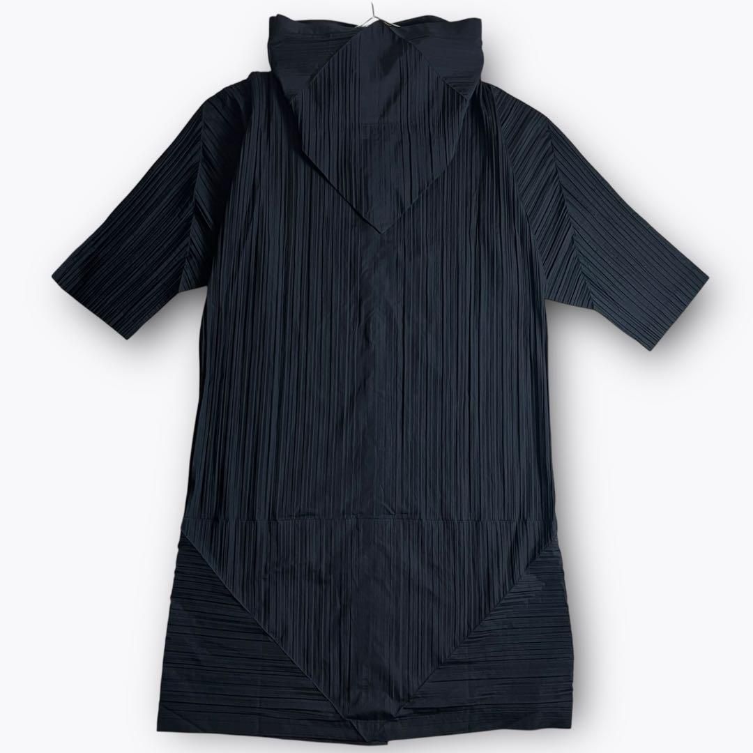 80s 筆タグ ISSEY MIYAKE プリーツコート アーカイブ ブラック 2000000020518