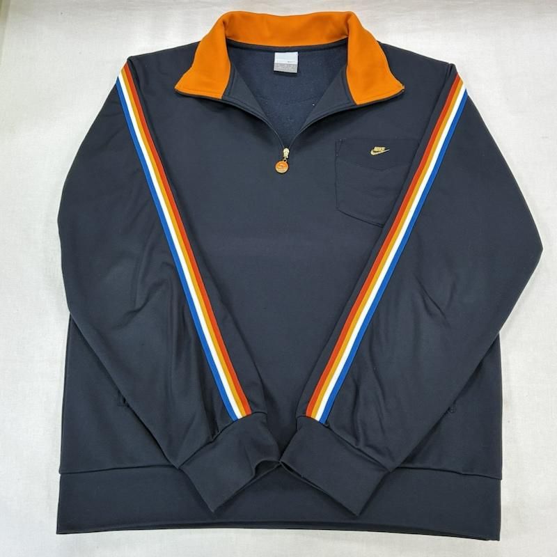 NIKEナイキトラックジャケットジャージジップブルゾン紺ネイビー水色白刺繍ロゴ NIKEナイキトラックジャケットジャージジップブルゾン紺ネイビー