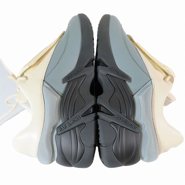 ラフシモンズ RAF SIMONS アンテイ ロゴ スニーカー シューズ クリーム
