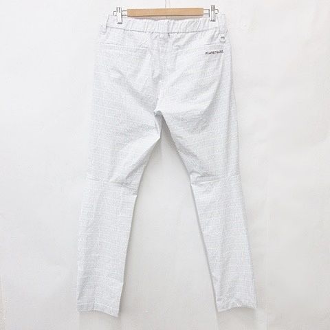 パーリーゲイツ PEARLY GATES ゴルフ スポーツウエア パンツ モデル ストレッチ ロング 総柄 プリント 白 グレー ホワイト 4