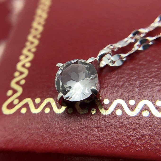 野口総合研究所 白水晶カットネックレス Lサイズ 50cm 定価10 白水晶