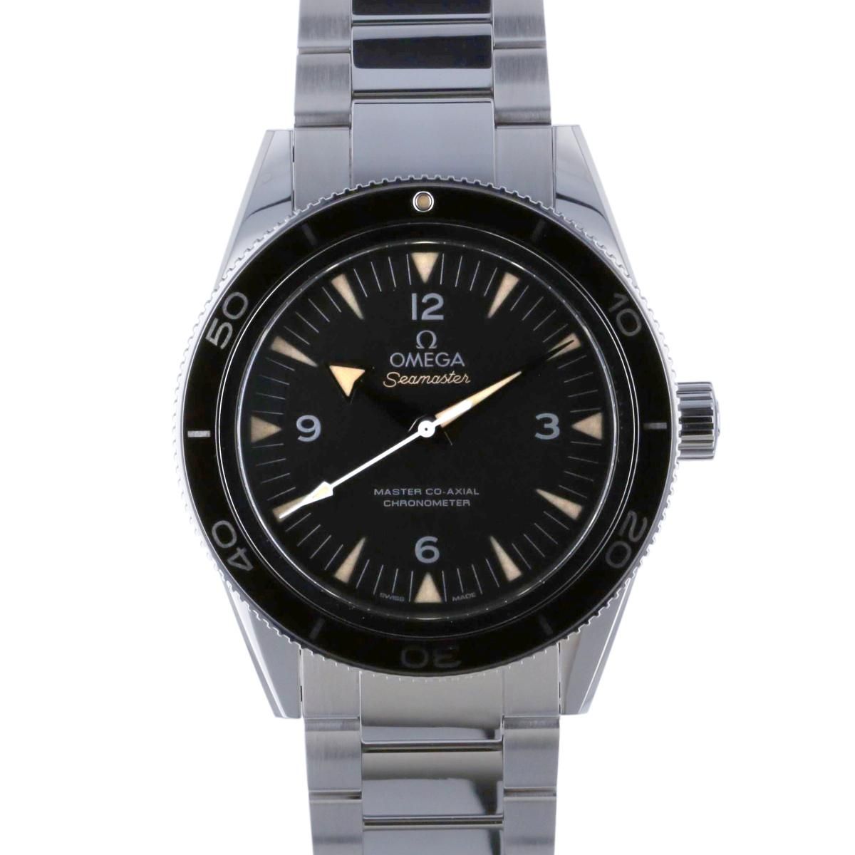 【中古】 OMEGA （オメガ） ｼｰﾏｽﾀｰ300 ﾏｽﾀｰｺｰｱｸｼｬﾙ 時計 自動巻き/ﾒﾝｽﾞ SEAMASTER Black ブラック stainless ステンレス シースルーバック 233.30.41.21.01. used:A
