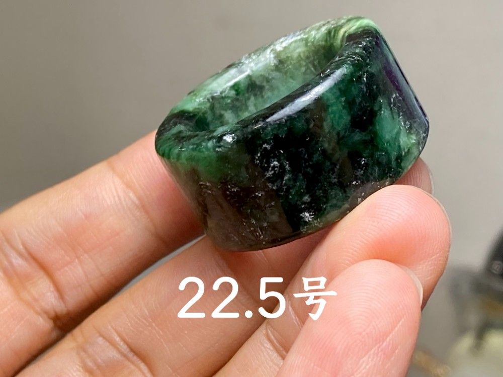 保証書有り✨天然ミャンマー翡翠A貨翡翠無含浸.無着色緑ブルーサイズ53 