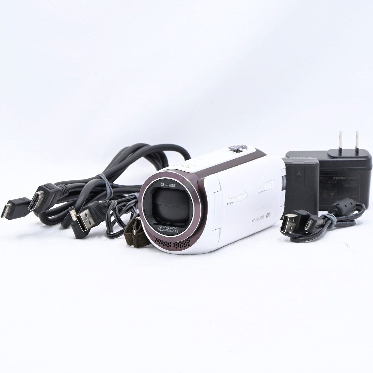 【美品】Panasonic HC-W570M ブラック アクセサリーキット付き 美品】Panasonic HC-W570M ブラック アクセサリーキット付き