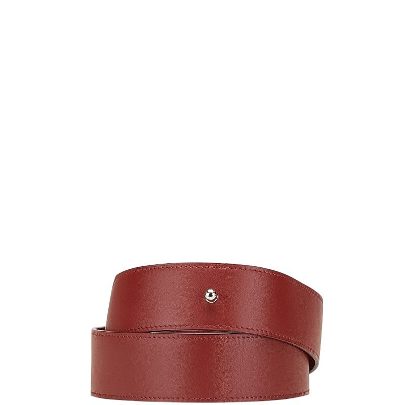 Louis Vuitton Red Leather LV New Wave Belt 85CM Louis