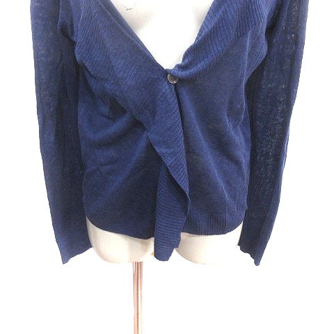 パドカレ pas de calais ニット カーディガン 麻 リネン 長袖 38