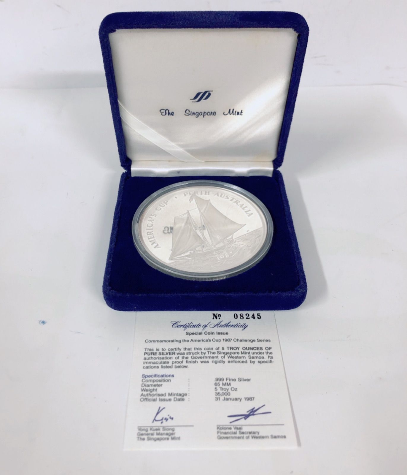サモア　アメリカズカップ　10TALA銀貨　1オンス　1987年 1987 1/10 oz Gold American Eagle BU (MCMLXXXVII)
