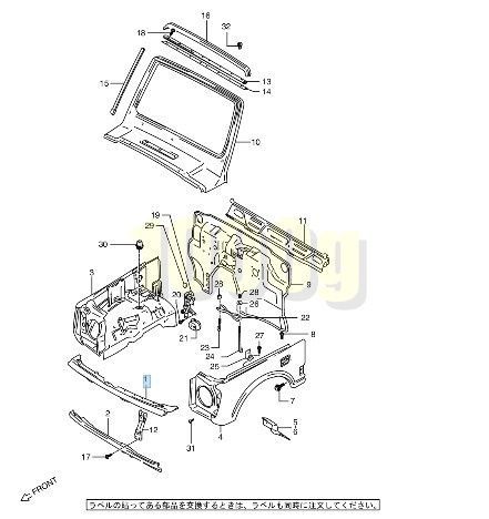 スズキ純正 SUZUKI 超 品 ジムニー JA12 JA22 コアサポート 上 アッパー JA12V JA12C JA12W JA22W FFCRYSTALESIA_COM