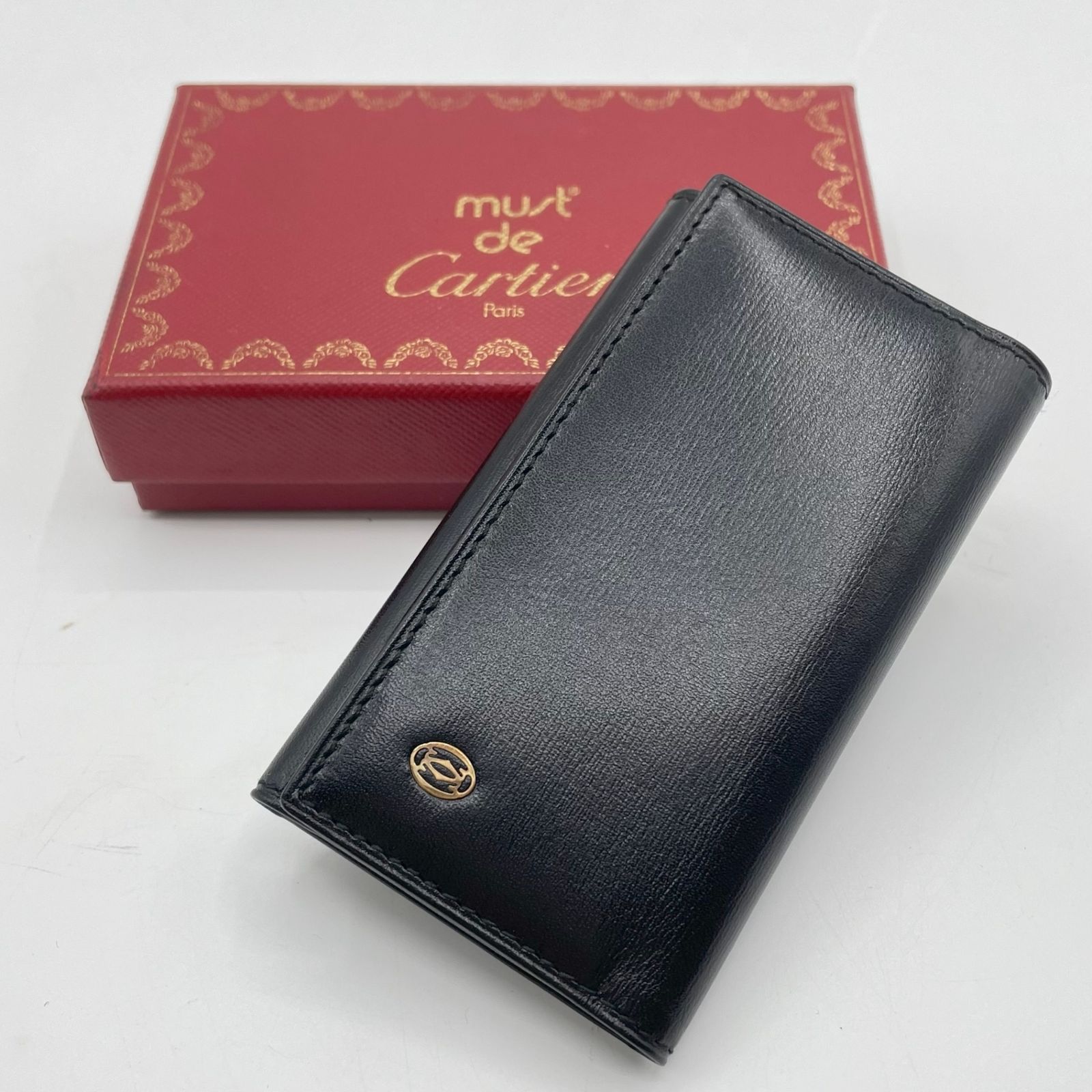Cartier カルティエ パシャ 6連キーケース ロゴプレート ブラック PASHA カルチェ キーホルダー レザー メンズ レディース