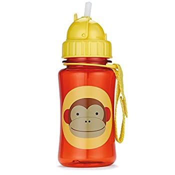 【中古】【輸入品・未使用】スキップホップ(SKIP HOP) ベビー用 ボトル 交換用ストロー付 (食洗器可) ストロー/ストラップ 付き マグ モンキー 350ml FDSH252303