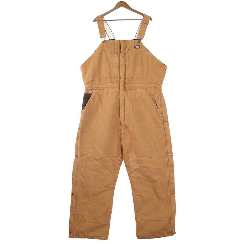 Dickies ディッキーズ ダックオーバーオール メンズ2XL キルティングライナー ブラウン hps-0057