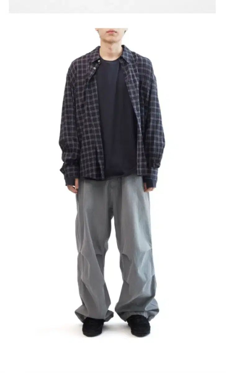HATCHINGROOM タータン チェック シャツ ダーク ネイビー 2