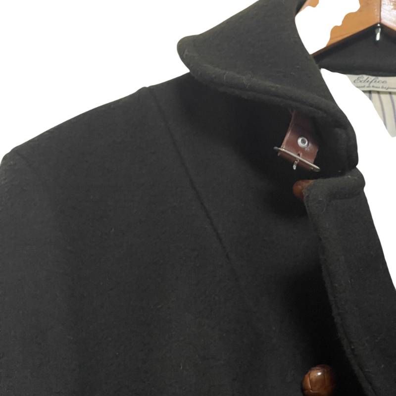 edifice エディフィス ウールコート メンズ ブラック 38 S〜M相当 TR2408