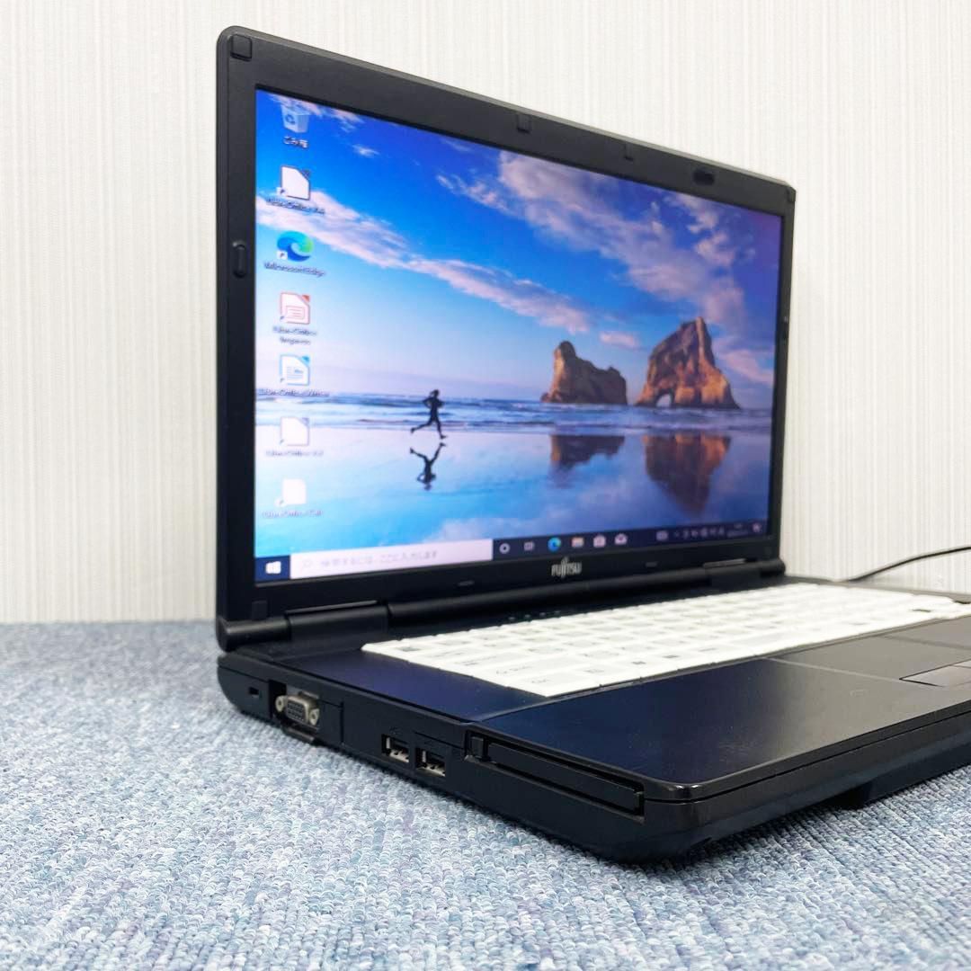 大特価 富士通 FUJITSU ノートパソコン オフィス付き 爆速SSD搭載 WIFI 初期設定済み - メルカリ