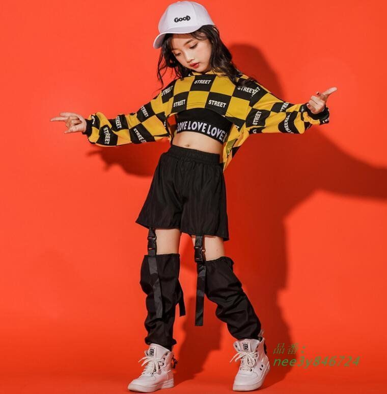 ダンスウェア ヒップホップ ジャズダンス 子供服 ジュニア 大人 女の子 タンクトップ 上下セットアップ パンツ 3点セットステージ舞台演出服 nee3y846724