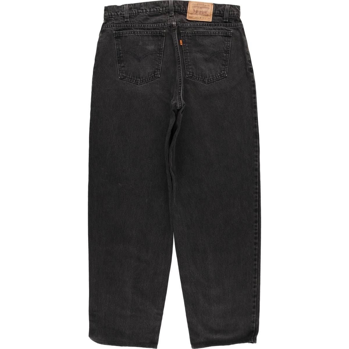 古着 90年代 リーバイス Levi s 560-4159 オレンジタブ ブラックデニム テーパードデニムパンツ メンズw34相当 evb031806