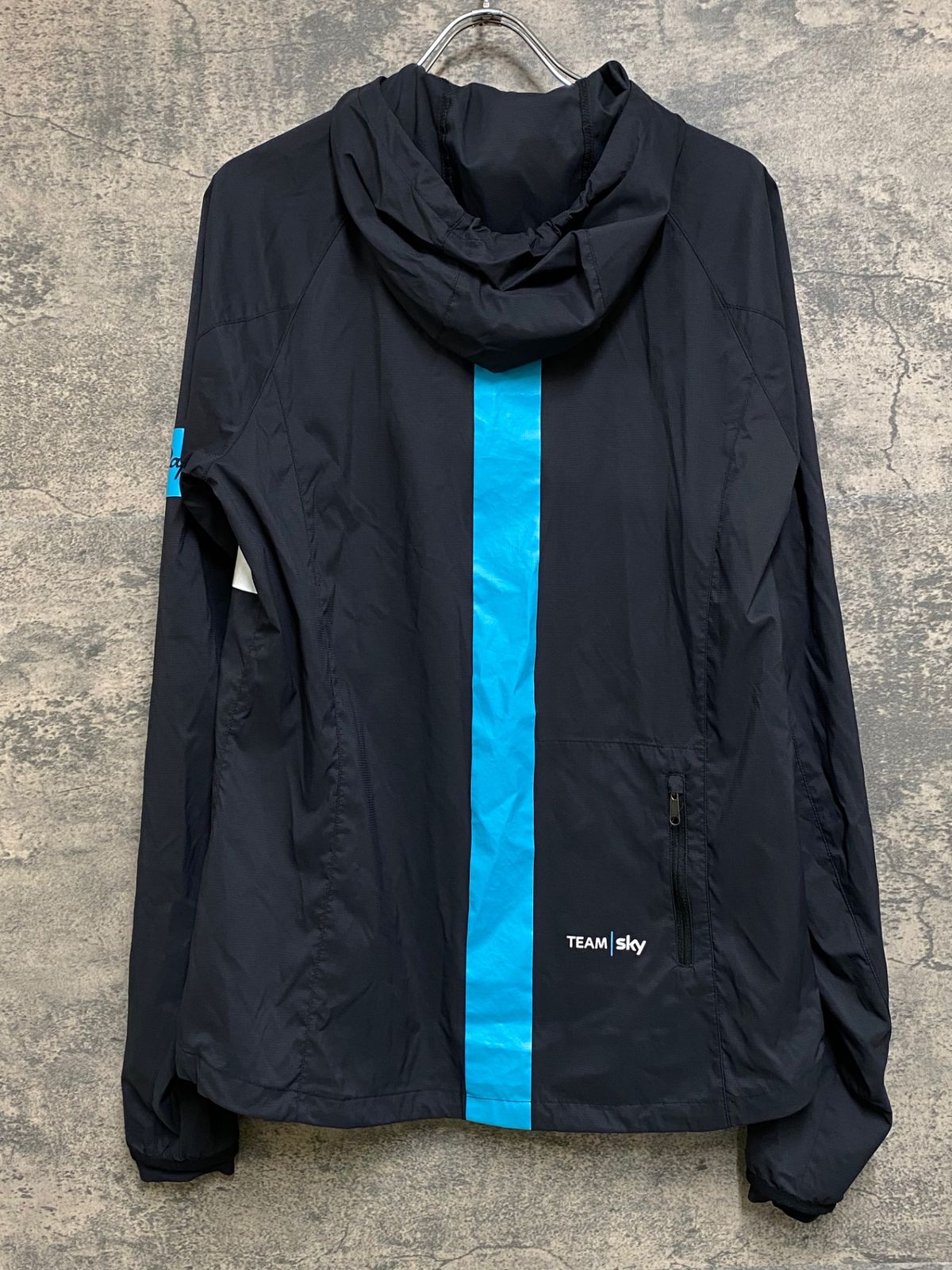 JN157 ラファ Rapha MEN’S SPRAY JACKET 長袖 ウィンドブレーカー 黒 L TEAM Sky
