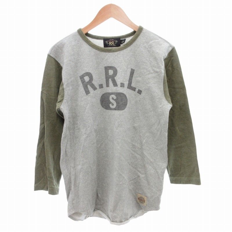 ダブルアールエル RRL Tシャツ カットソー 長袖 ロンT ロゴ プリント S