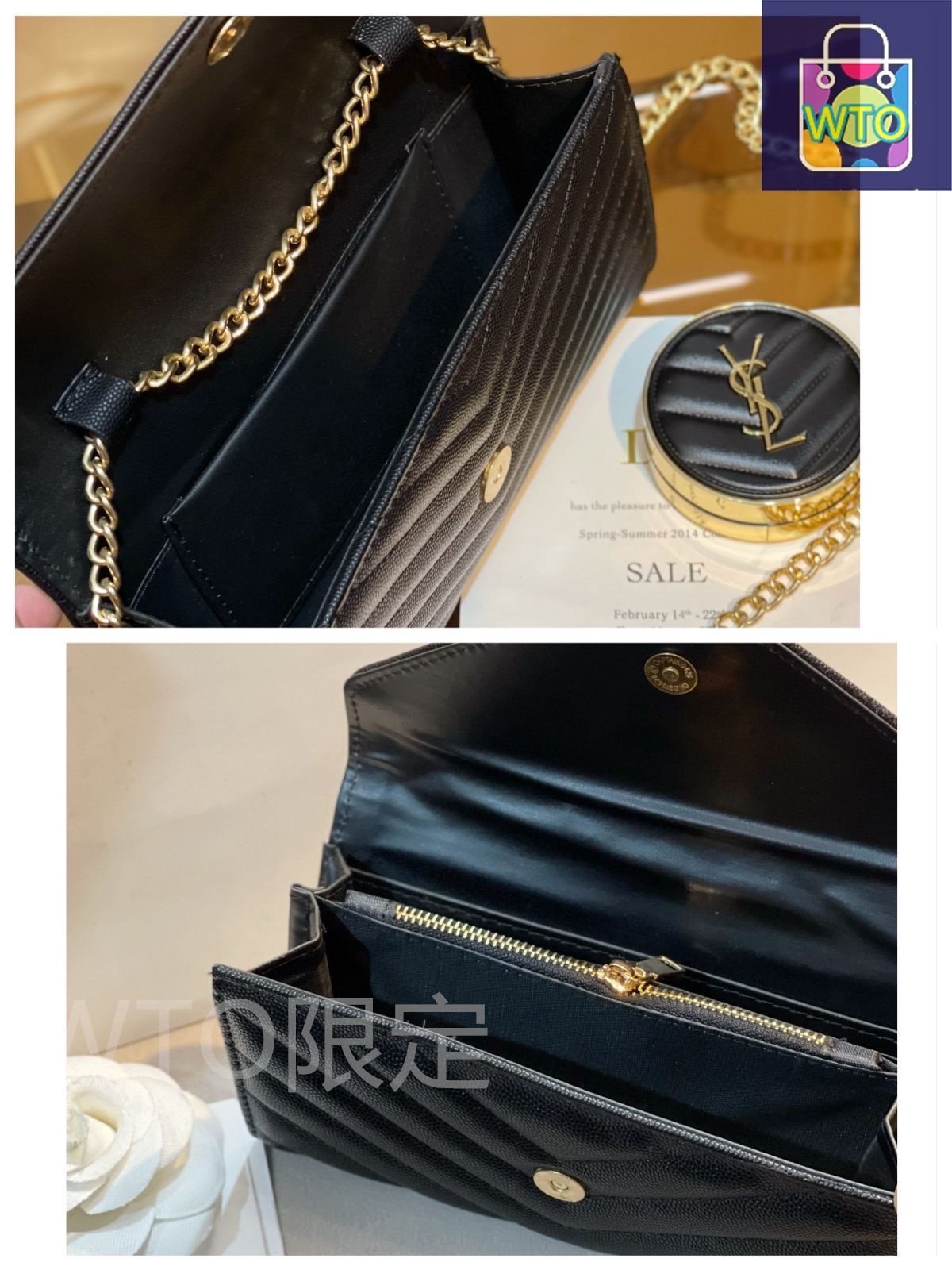 実物の画像 YSL サンローラン ショルダーバッグ ハンドバッグ