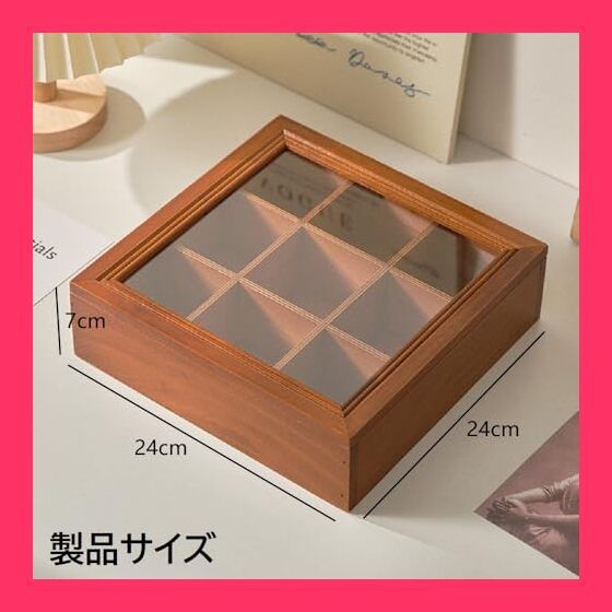 スタッフおすすめ！】koundeneko コレクションボックス 木製 9仕切り