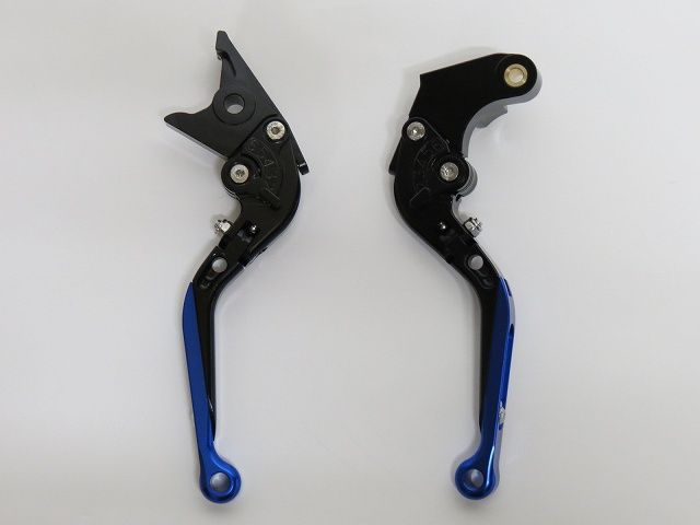 YZF-R1 1999-2001 ビレットレバー ロング 黒&times;青
