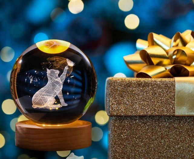 猫グッズプレゼント 水晶玉