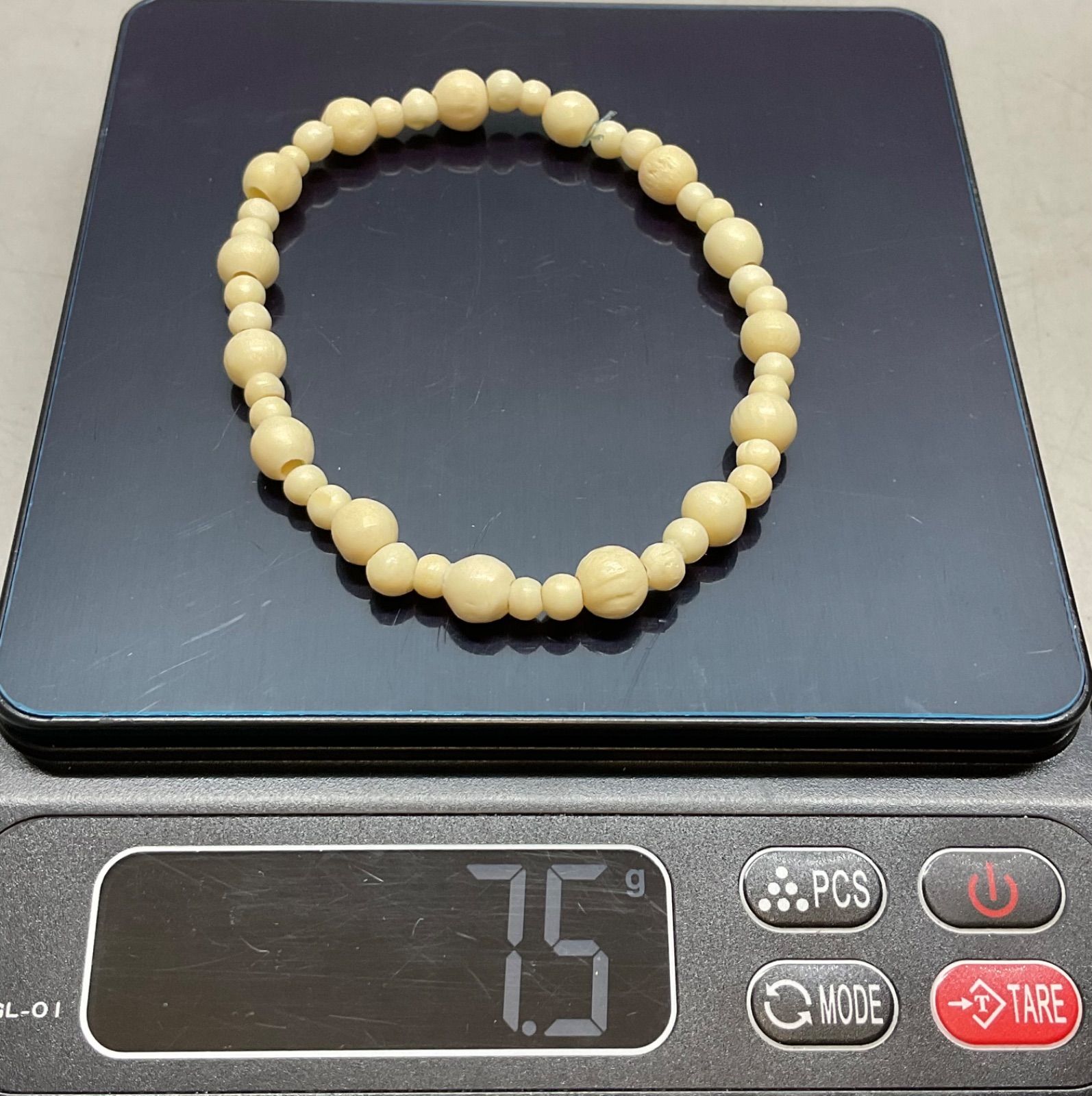 象牙調アイボリー バングル 直径74.8mm VINTAGE IVORY BANGLE|ヴィンテージ象牙バングル