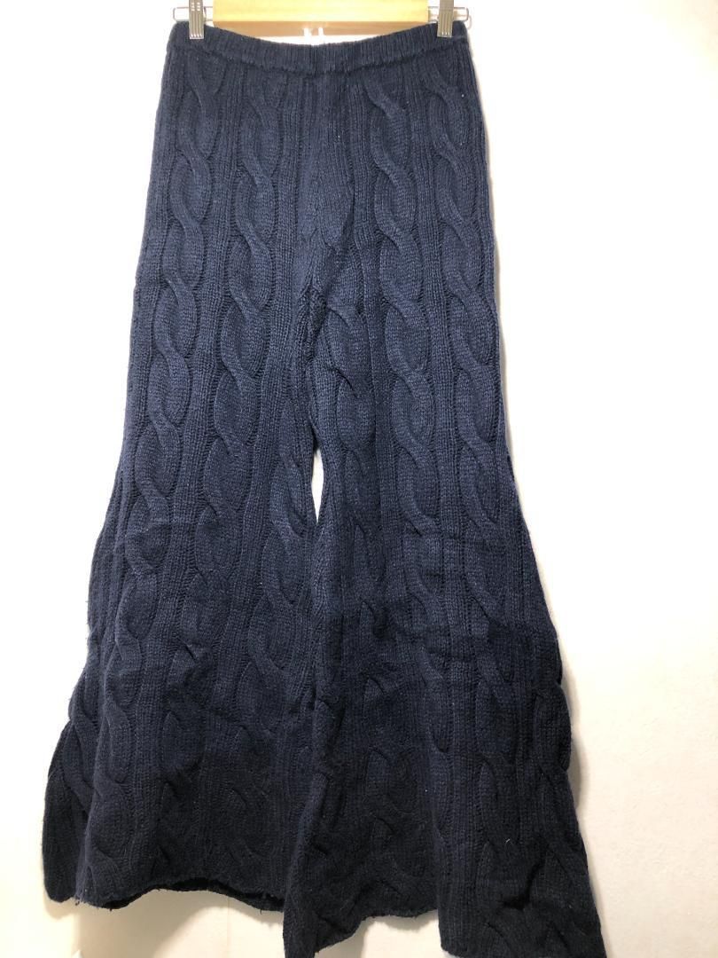 052012 KISHIDA MIKI ニット フ パンツ ネイビー KISHIDAMIKI キシダミキ