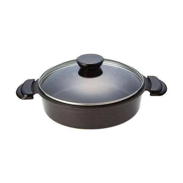 MFG 遠赤外線 すき焼き鍋 26cm 3.4L 強化硝子蓋付 スーパーラジエントヒーター